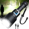 Rechargeable Flashlights MAX 200000 High Lumens,Super Bright 30W LED Flashlight,High