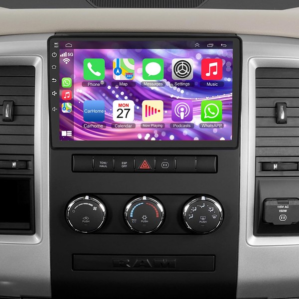 Car Radio for Dodge Ram 1500/2500(2009-2012), for Dodge Challenger/Avenger(2008-2014),4GB +