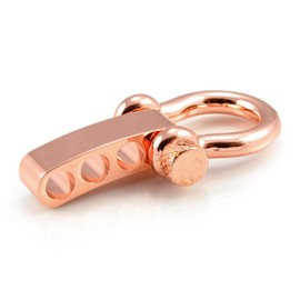 Set of 3 Shackles (Omega) Made of Stainless Steel, Metallic Copper, with Adjustable, High-Quality Screw Lock for Paracord Bracelets, Cords etc., Colour: Copper - Brand Ganzoo