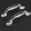 LUORNG Adhesive Drawer Knob 2PCS Transparent Acrylic Pull Handles, Dresser