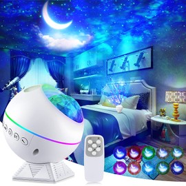 Perkisboby Star Projector Galaxy Light Projector, Super Silent LED Night Light Projector with Remote Control, Nebula Cloud, Moon, Magnetic Base for Kids Adults Room/Party/Ceiling Decor Christmas Gift