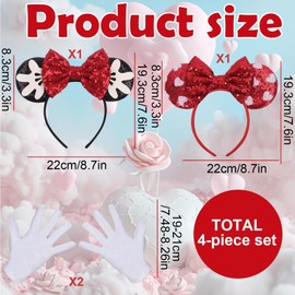 Glamorous Glitter Headband in Minnie Mouse Design – The Perfect Women's Fancy Dress Accessory for All Fans
