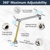 PDPBath Shower Extension Arm, 16" Upgrade Solid Brass Shower Head