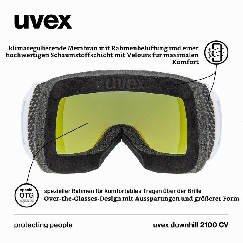 uvex Downhill 2100 CV Ski Goggles for Women and Men,