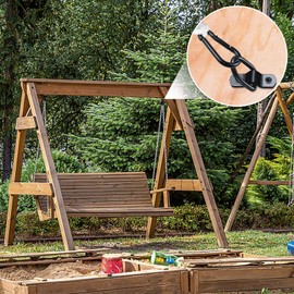 CLIO D Rings Tie Down Anchor 1/4"- Trailer Anchor Rings 1200 lbs, for Trailer Truck Bed Bracket Enclosed Points Pickup Camper Surface Mount 10-Pack D Hooks Heavy Duty (BLACK)