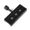 Black QR-120 Clamp Adapter For Quick Release Plate 1/4" 3/8"