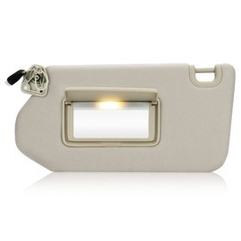 TadaMark Left Driver Side Sun Visor Fit for Nissan Pathfinder 2013 2014 2015 2016 2017 2018 Infiniti QX60 2014 2015 2016 2017 Infiniti JX35 2013 Beige with Light Replace # 96401-9PB0A