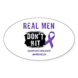 CafePress Domestic Violence Awareness Oval Car Bumper Sticker
