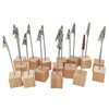 Anktily 16 Pieces Wooden Memo Clip Holder, Photo Picture Note