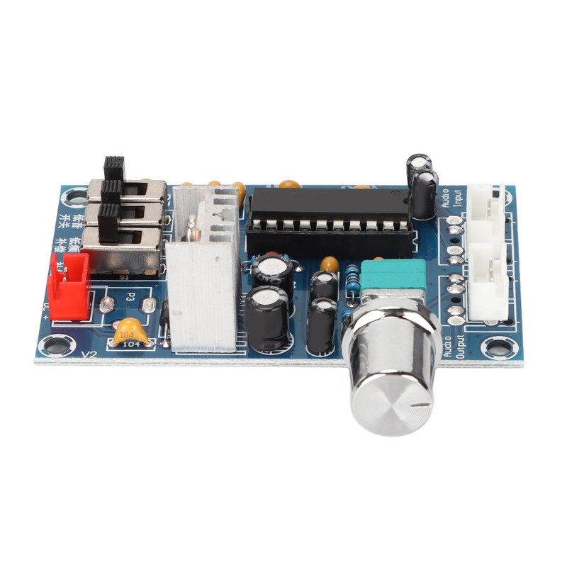 12V Amplifier Board 4 Level Control Digital Stereo Bass Adjustment