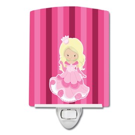 Caroline's Treasures BB9003CNL Princess Blonde Ceramic Night Light Compact, UL-Certified, Ideal for Bedroom, Bathroom, Nursery, Hallway, Kitchen, 6x4x3, Multicolor