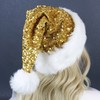 Brihasory Sequin Santa Hat, Sparkly Christmas Hats for Women or