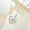 Lwsary Love Heart Pendant Necklace 925 Sterling Silver Infinity Necklace