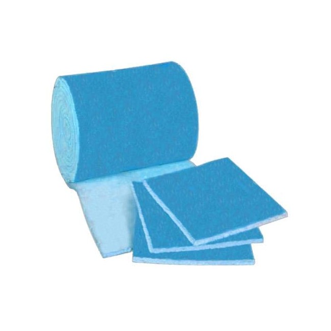 10 Feet of Blue and White Air Filter Media Roll , MERV6 Polyester Media - 25" Wide