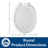 Mayfair Sculptured Traditional Toilet Seat, Easy Clean Hinges with Durable