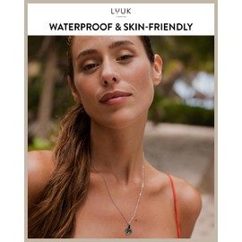 LUUK LIFESTYLE Non tarnish stainless steel necklace with unique banana I fruit coin pendant for women I girls, timeless and stylish, silver