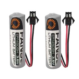 ER14505H Battery AA ER14505 Battery 2700mAh 3.6V Non-Rechargeable Battery with Plug (2 Pcs ER14505H Battery)