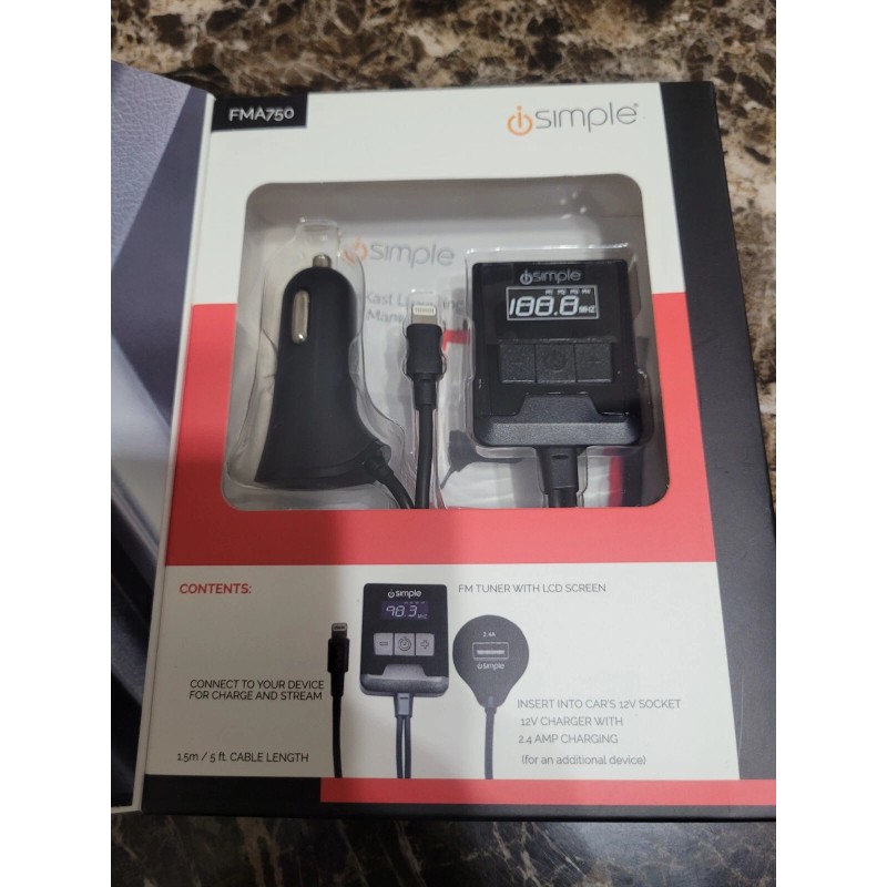 iSimple FMA750 FM Transmitter and Charger for Select Apple Devices