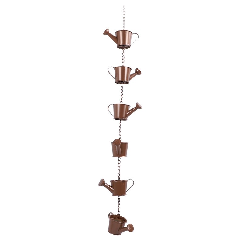 Rain Chain Watering Can Bucket Shaped Decorative 6 Cups Rainwater