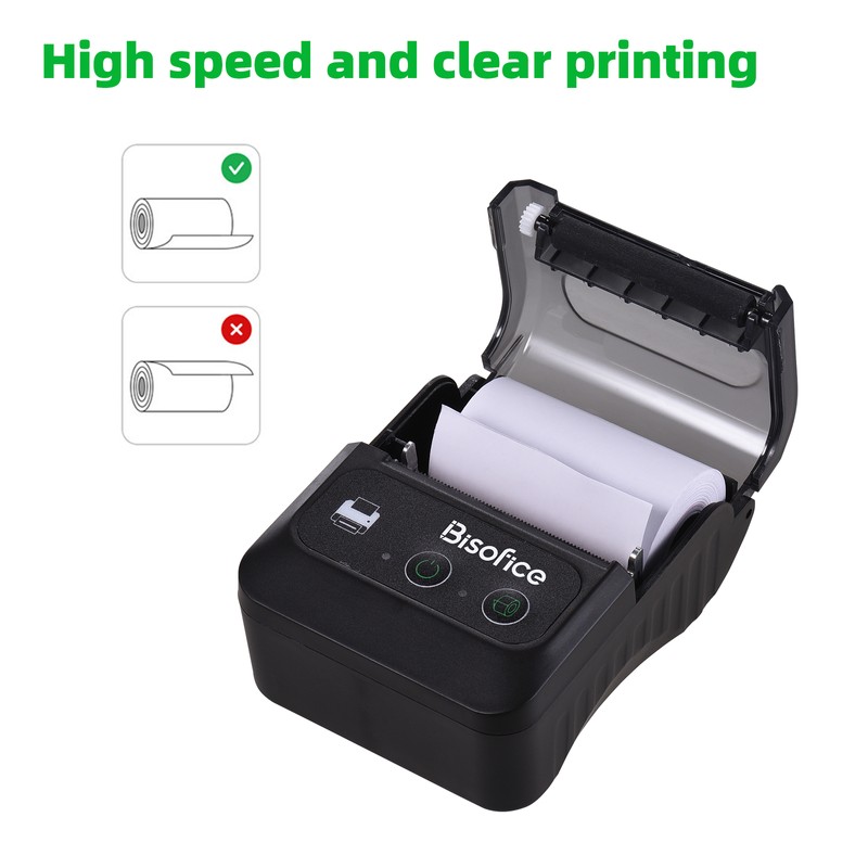 Bisofice Portable Wireless BT 58mm 2 Inch Thermal Receipt Printer
