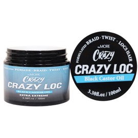 TheMore Crazy Crazy Loc, Super Extra Extreme Hold for Braid, Loc, Twist Hair, Perfect Styling Edge (100ml, Black Castor Oil)