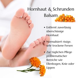 green idea Callus Balm with Lanolin, Beeswax, Sea Buckthorn, Calendula and Menthol - Foot Balm - Callus and Cracked Ointment - Against Calluses - 50 ml