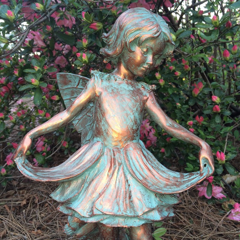 HomeStyles Emily Fairy 96001 Large Statue Bronze Patina, 17" H