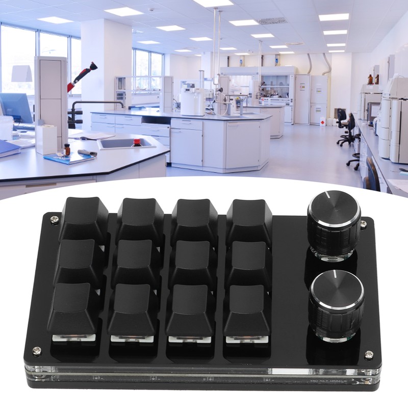 One Handed Macro Mechanical Keyboard 12 Key Multifunction DIY Programmable