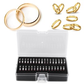 Jiawu Ring Sizer Measuring Tool, Stainless Steel Ring Size Guage, Finger Rings Gauge, Finger Sizing Set with Storage Box, Measures Size 1-33 for Jewelry Making, JIAWUFAZTX72CYG