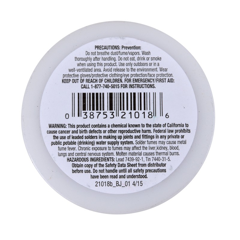 Oatey 21018 40/60 Wire Solder, 0.125-Inch ga. - 1 lb.