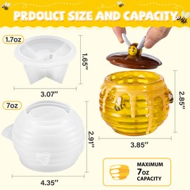 LET’S Resin Honey Jar Resin Molds Silicone, Large Resin Jar Molds with Lid and Bee, Honeycomb Shape Jar Molds for Epoxy Resin Casting Craft, Container Pot,Candle Holder,Party Favors,Christmas Gifts