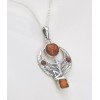 Vessel New Sterling Silver Baltic Amber Egyptian Goddess Isis Pendant