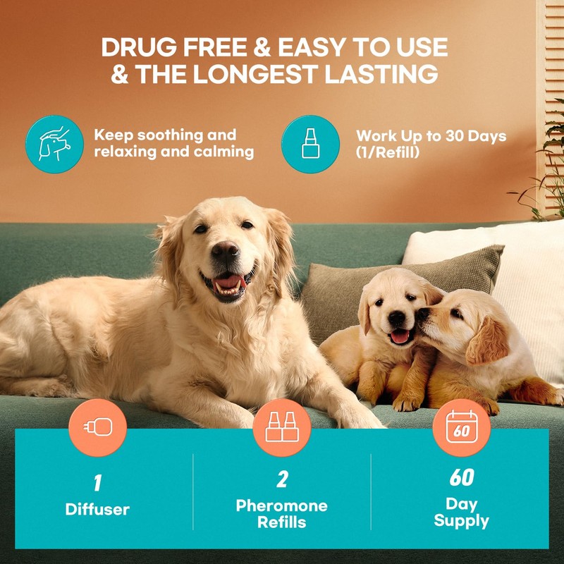 ProElobara Dog Calming Pheromone Diffuser: Dog Calming Pheromones Plug Diffuser
