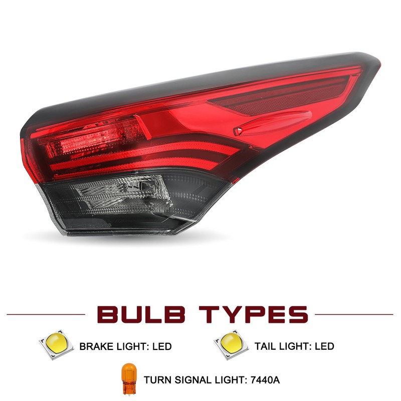 JSBOYAT Outer Tail Light Assembly Replacement for 2020 2021 2022