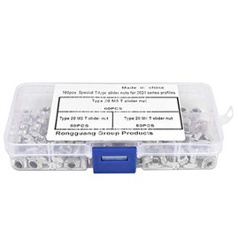 Tuerca deslizante con ranura en T de 160 piezas, sujetador de tuerca de perfil de aluminio M3 M4 M5 para perfiles de aluminio 2020