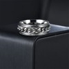 Yifnny Spinner Ring, Stainless Steel Chain Spinner Ring, Fidget Ring,