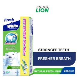 Fresh & White Toothpaste Natural Fresh Mint 2x225g