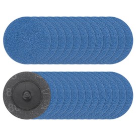 HARFINGTON 25pcs Quick Change Sanding Discs 2" 80 Grit R-Type Roll Lock Aluminum Oxide Conditioning Disc Sandpaper for Die Grinder Grinding Fast Cutting, Dark Blue