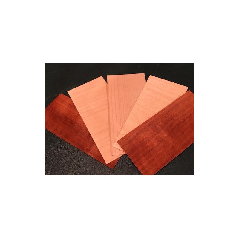 Exotic Fingerboard Wood Veneer Pack 60 Pieces Makes 12 Boards