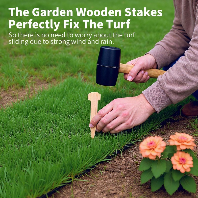 5 Inch Wooden Garden Stakes, Holding Stakes, Sod Staples for