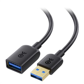 Cable Matters 2-Pack Short USB to USB Extension Cable 3 ft (USB 3.0 Extension Cable/USB Extender) in Black for Webcam, VR Headset, Printer, Hard Drive and More - 3 Feet
