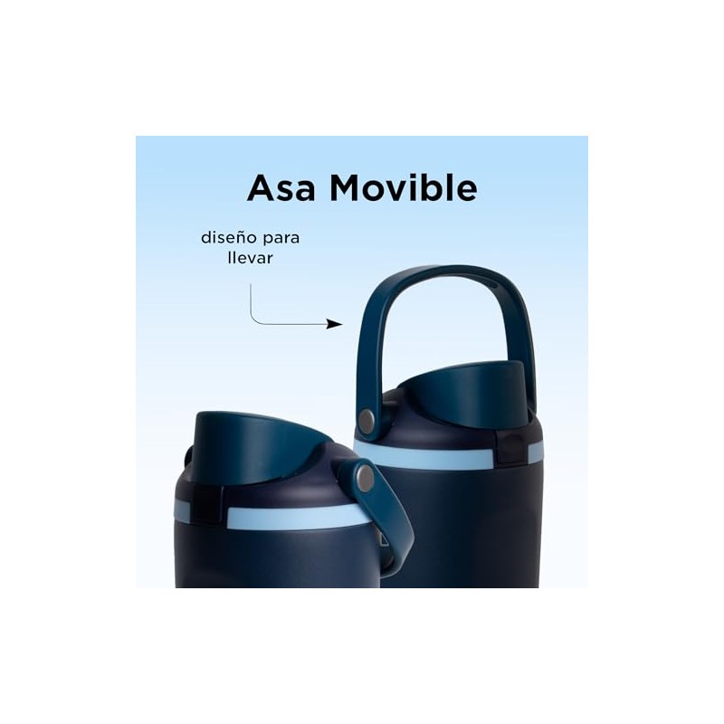 VIORA Termo de Acero Inoxidable Flow, Capacidad de 887 ml