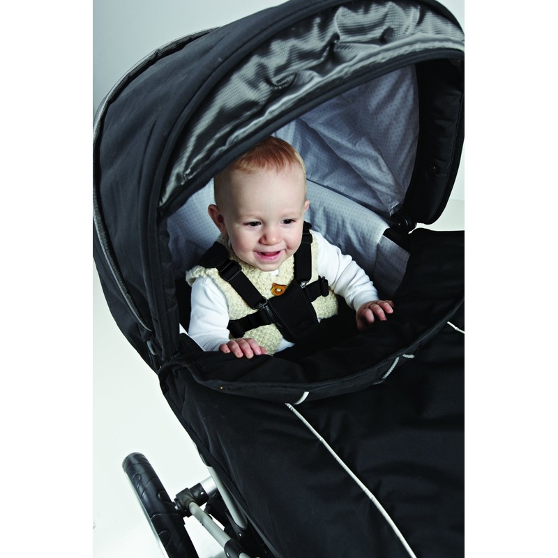 Baby Dan 3020-11-85 Safety Belt for Pram/Harness Black 6-36 Months