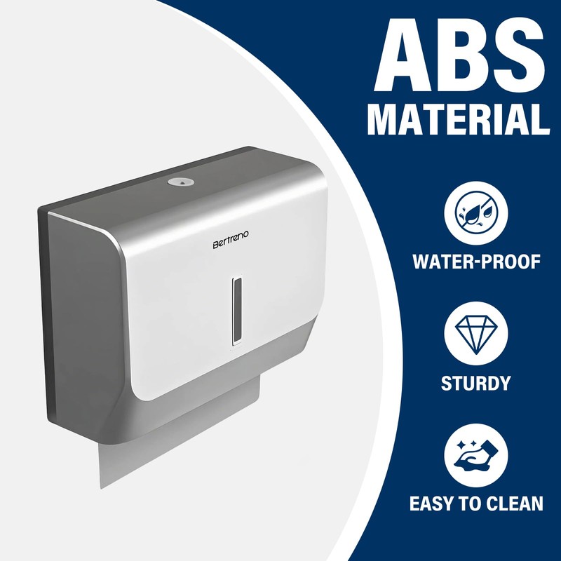 Bertreno Commercial Paper Towel Dispenser Wall Mounted C-fold Hand Towel