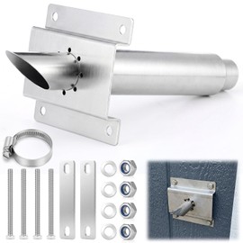 Chumia 1.5 Inch ID Generator Exhaust Kit, Steel Double Wall Thru Pipe