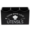 LYRIMEAI Large Utensil Holder for Kitchen Counter, 3 Compartment Solid