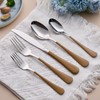 MDEALY 20-Piece Brown Silverware Set for 4, 18/0 Stainless Steel
