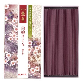 Kameyama Flower Incense Sticks, Scented Sandalwood Sakura, Approx. 3.5 oz (100 g), Approx. 220 Sticks, Incense Sticks, Low Smoke
