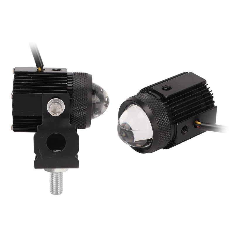 Pair Motorcycle LED Spotlight High Low Beam Yellow White Light
