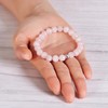 Philip Jones Faceted Rose Quartz Gemstone Charm Stretch Bracelet